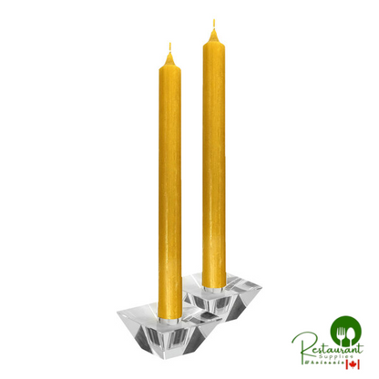 Hyoola Candles 10" Wool White 10-Hour Rustic Taper Candle - 144/Case