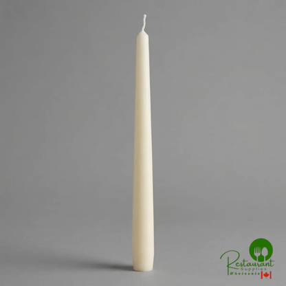 Hyoola Candles 10" White 8 Hour Taper Candle - 144/Case