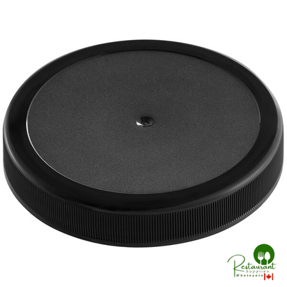 70/400 Unlined Black Ribbed Plastic Cap - 850/Case