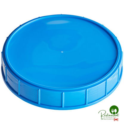 120 mm Unlined Black Plastic Canister Lid - 256/Case
