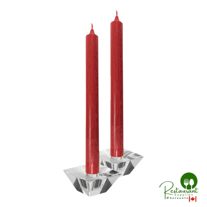 Hyoola Candles 10" Wool White 10-Hour Rustic Taper Candle - 144/Case