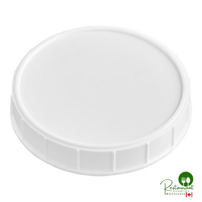 120 mm Unlined Black Plastic Canister Lid - 256/Case