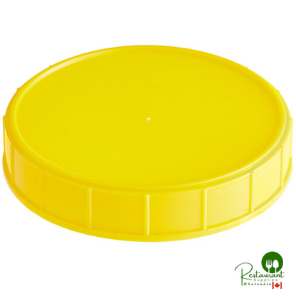 120 mm Unlined Black Plastic Canister Lid - 256/Case