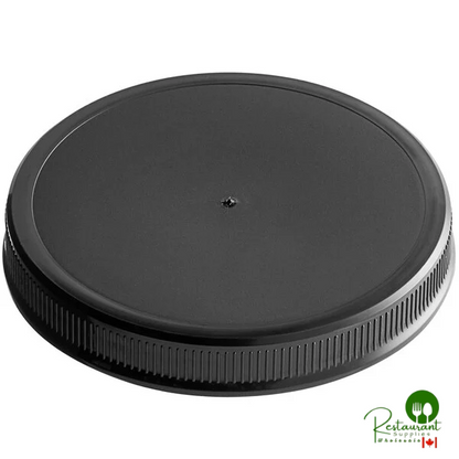 110/400 Unlined Black Ribbed Plastic Cap - 736/Case