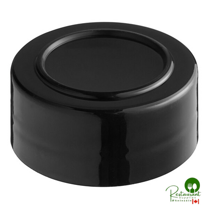 43/485 Black Polypropylene Spice Cap with Foam Liner - 1,400/Case
