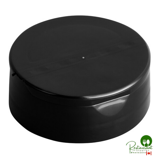 53/485 Black Dual Flapper Induction-Lined Spice Lid with 7 Holes - 875/Case