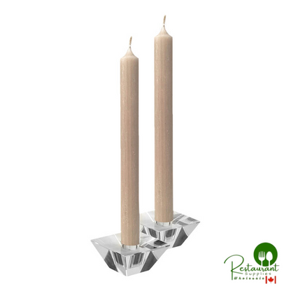 Hyoola Candles 10" Wool White 10-Hour Rustic Taper Candle - 144/Case