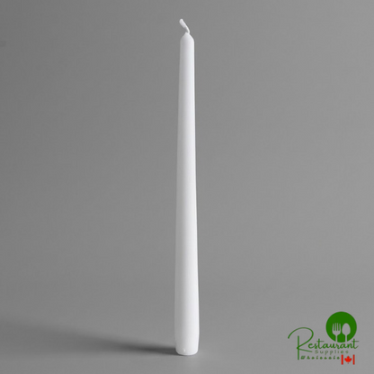 Hyoola Candles 12" White 10 Hour Taper Candle - 144/Case