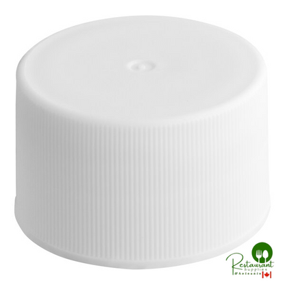28/410 White Continuous Thread Lid with Foam Liner - 3,100/Case