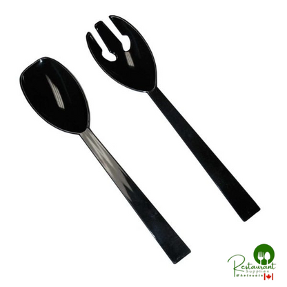 Party Essentials - 9.5" Fork & Spoon Set, Black, 144 Set