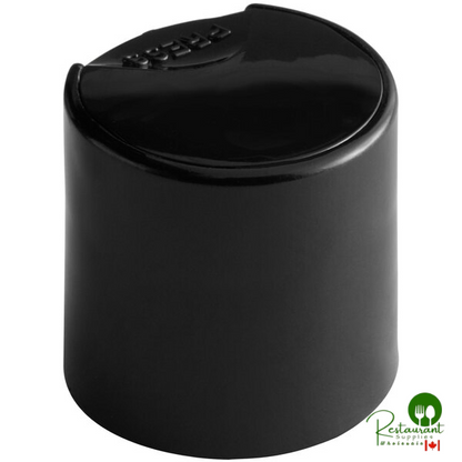 24/410 Black Unlined Disc Top Lid - 3,000/Case