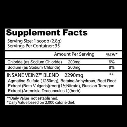 Insane Labz Insane Veinz 35 Servings