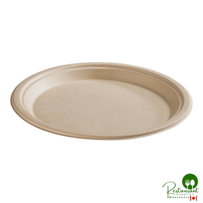 Fineline 43OP107 Conserveware 10 1/4" x 7 3/4" Bagasse Oval Plate - 500/Case