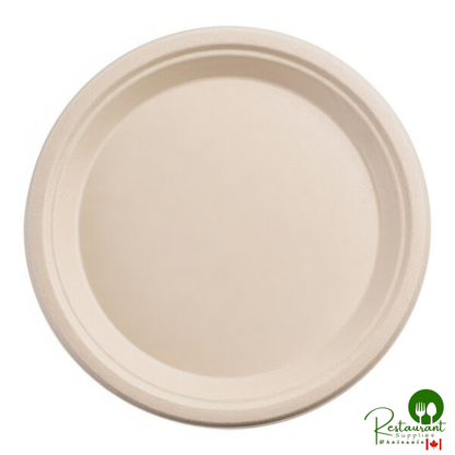 Fineline 43RP09 Conserveware 9" Bagasse Round Plate - 500/Case