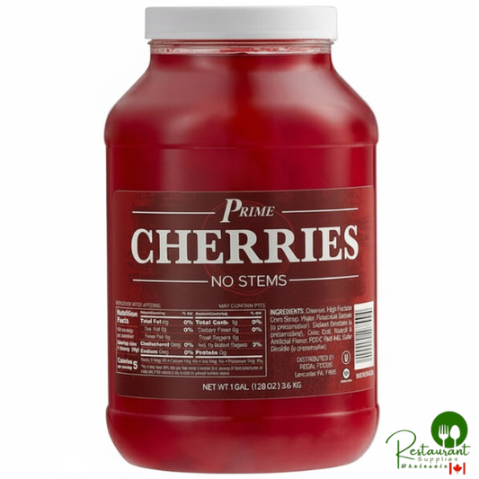 Maraschino Cherries Without Stems By Prime 1 Gallon Jar - 4/Case