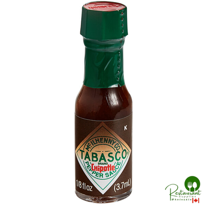 TABASCO® .125 fl. oz. Chipotle Hot Sauce Mini Bottles - 144/Case