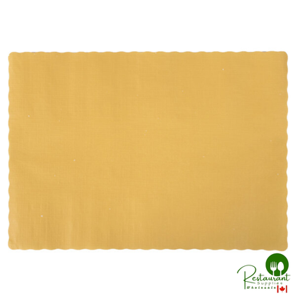 Hoffmaster 310558 10" x 14" Pink Colored Paper Placemat with Scalloped Edge - 1,000/Case