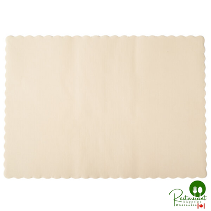 Hoffmaster 310558 10" x 14" Pink Colored Paper Placemat with Scalloped Edge - 1,000/Case