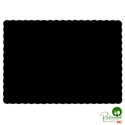 Hoffmaster 310558 10" x 14" Pink Colored Paper Placemat with Scalloped Edge - 1,000/Case