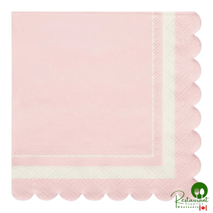 Sophistiplate Sage Scalloped Edge Paper Cocktail Napkin - 240/Case