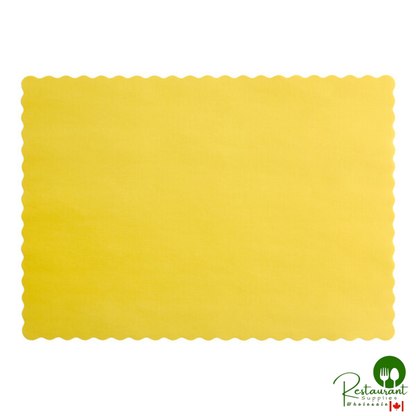 10" x 14"  multiple Colored Paper Placemat with Scalloped Edge By Prime - 1,000/Case
