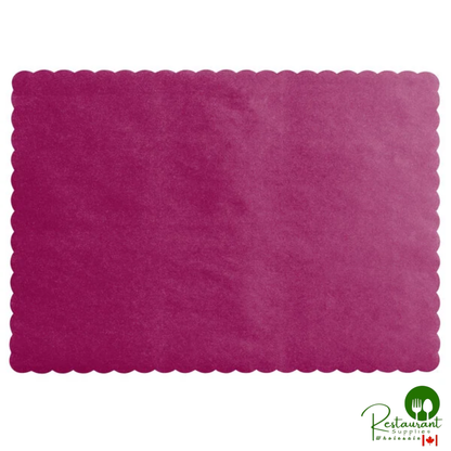 10" x 14"  multiple Colored Paper Placemat with Scalloped Edge By Prime - 1,000/Case
