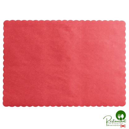10" x 14"  multiple Colored Paper Placemat with Scalloped Edge By Prime - 1,000/Case