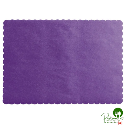 10" x 14"  multiple Colored Paper Placemat with Scalloped Edge By Prime - 1,000/Case