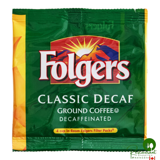 Folgers Classic Decaf 4-Cup Coffee Filter Pack - 200/Case