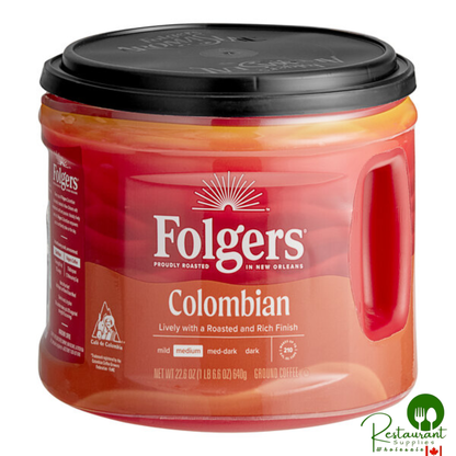 Folgers Colombian Ground Coffee Can 22.6 oz. - 6/Case