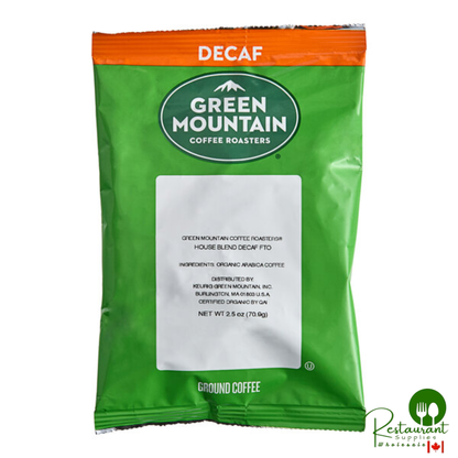 Green Mountain Coffee Roasters Decaf House Blend Coffee Packet 2.5 oz. - 50/Case