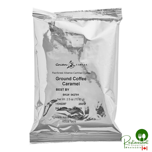 Caribou Coffee 2.5 oz. Caramel Hideaway Flavored Coffee Packet - 18/Case