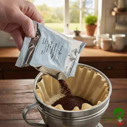 Caribou Coffee 2.5 oz. Caramel Hideaway Flavored Coffee Packet - 18/Case