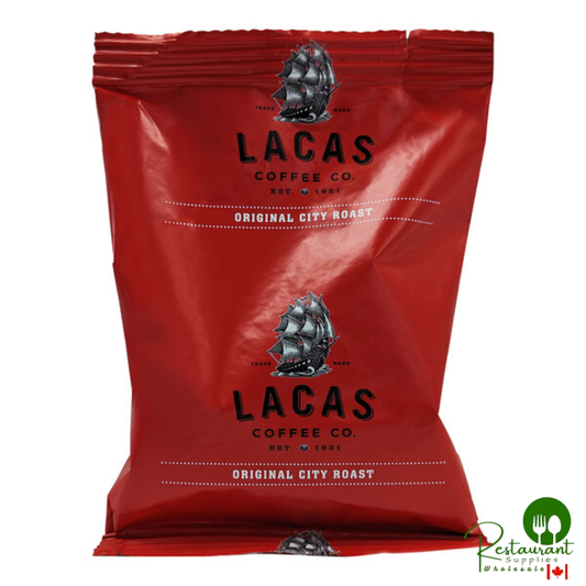 Lacas Coffee Original City Roast Coffee Packet 2.5 oz. - 42/Case