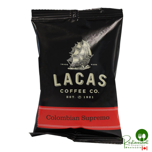 Lacas Coffee Colombian Supremo Coffee Packet 3 oz. - 24/Case
