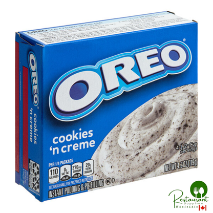 JELL-O Instant Oreo Cookies 'n Creme Pudding & Pie Filling Mix 4.2 oz. - 24/Case