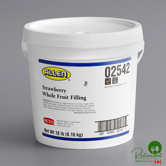 Rich's Allen Strawberry Whole Fruit Filling - 18 lb. Pail