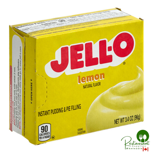 JELL-O Instant Lemon Pudding & Pie Filling Mix 3.4 oz. - 24/Case