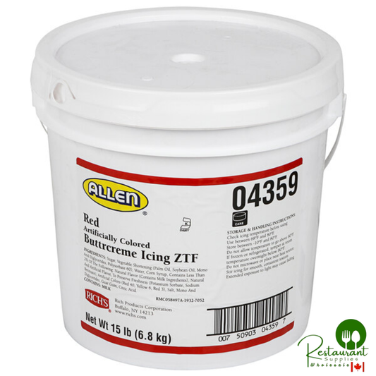 Rich's Red Buttrcreme Icing - 15 lb. Pail