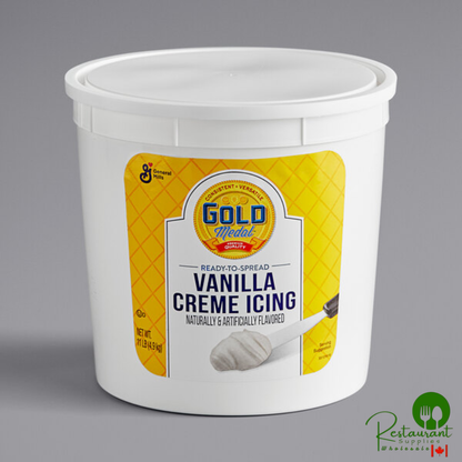 Gold Medal Ready-to-Spread Vanilla Creme Icing 11 lb. - 2/Case