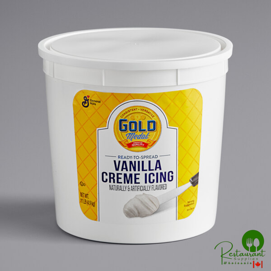 Gold Medal Ready-to-Spread Vanilla Creme Icing 11 lb. - 2/Case