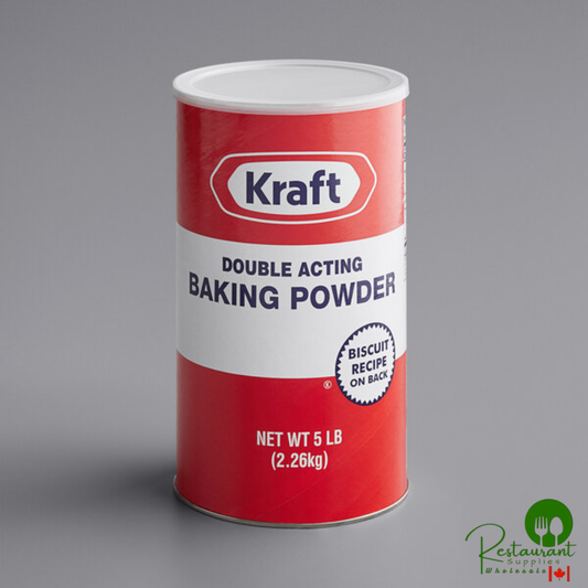 Kraft 5 lb. Double Acting Baking Powder Canister - 6/Case