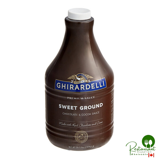 Ghirardelli Sweet Ground Chocolate and Cocoa Flavoring Sauce 64 fl. oz. - 6/Case