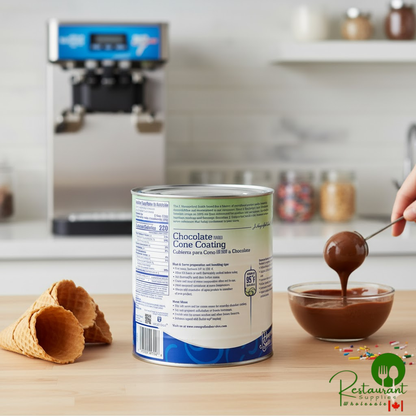 J. Hungerford Smith Chocolate Cone Shell Coating #10 Can - 6/Case