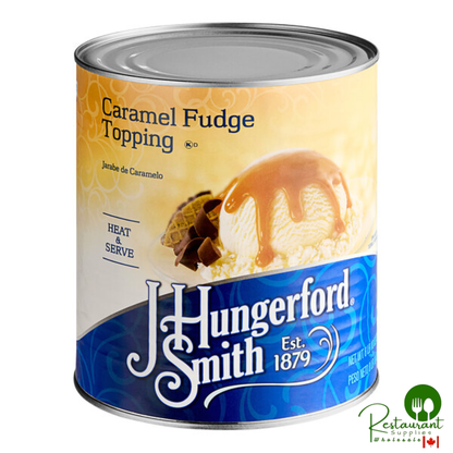 J. Hungerford Smith Caramel Fudge Topping #10 Can - 6/Case