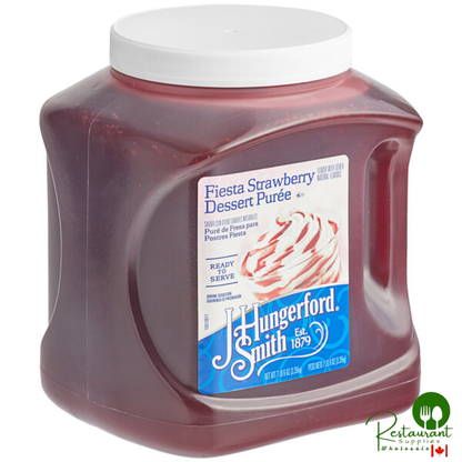 J. Hungerford Smith Fiesta Strawberry Puree Dessert Topping 118 oz. - 3/Case