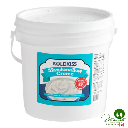 Koldkiss Marshmallow Ready-to-Use Snowball Creme Topping 10 lb. Pail - 2/Case