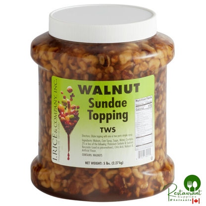 I. Rice 1/2 Gallon Walnut Dessert / Sundae Topping - 6/Case