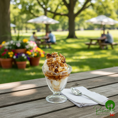 I. Rice 1/2 Gallon Walnut Dessert / Sundae Topping - 6/Case