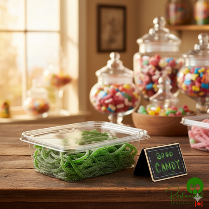 Gustaf's Sour Apple Licorice Laces 2 lb. - 10/Case